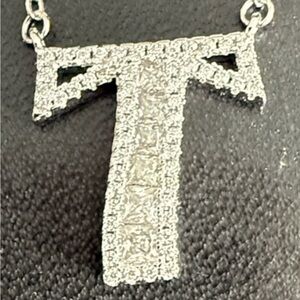 Dazzling Silver Initial Necklace